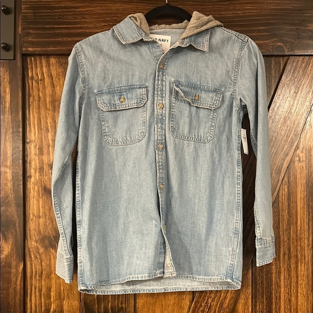 Old Navy Denim Shirt with Hood